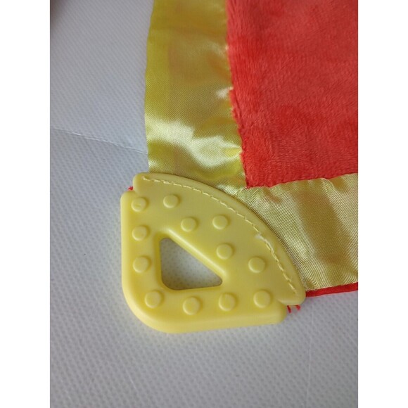 Disney Baby Winnie The Pooh Lovey Security Blanket Red Hunny Honey Satin Trim - Picture 3 of 9